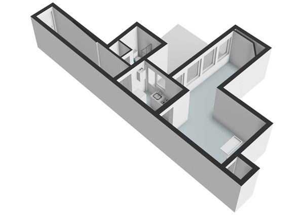 Floorplan - Breestraat 54F, 2311 CS Leiden